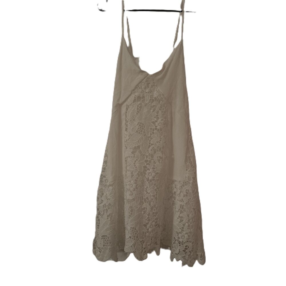 White Lace Spaghetti Strap Sundress Womens Size Medium